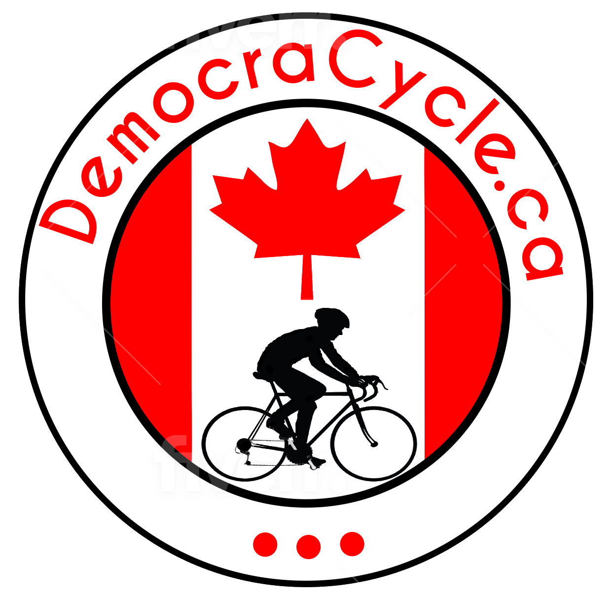 DemocraCycle.ca Logo round with bike